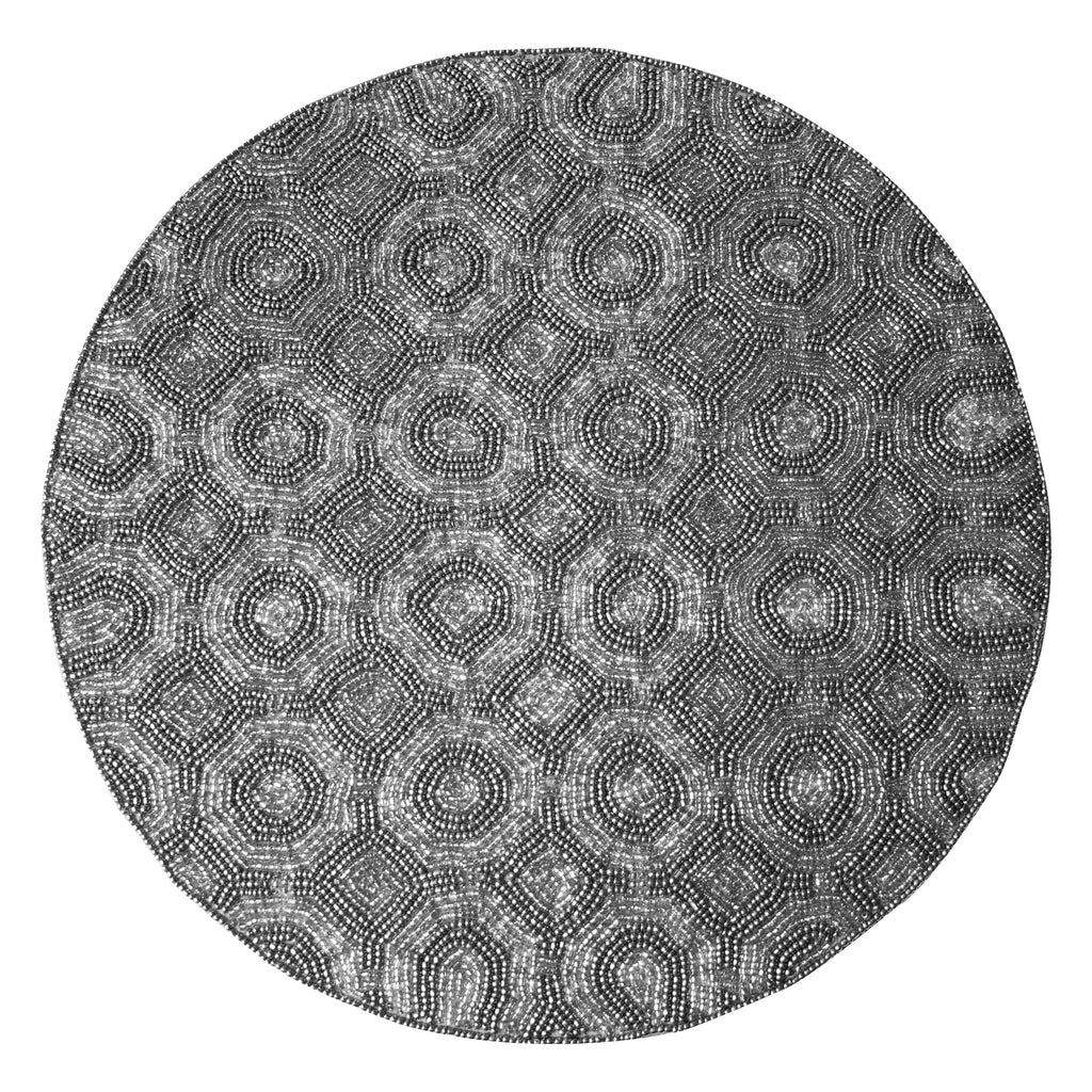 Adella Bloom Beaded Placemats - Decorative Dining Table Décor 14 inch