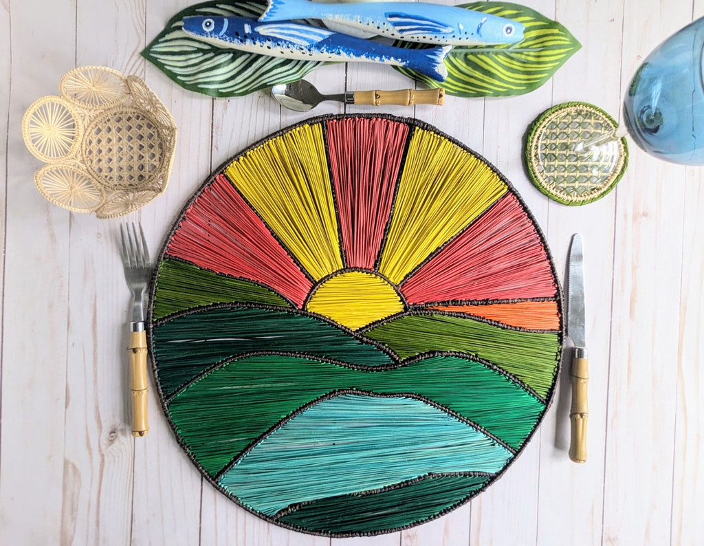 Sunrise Handwoven Iraca Placemat
