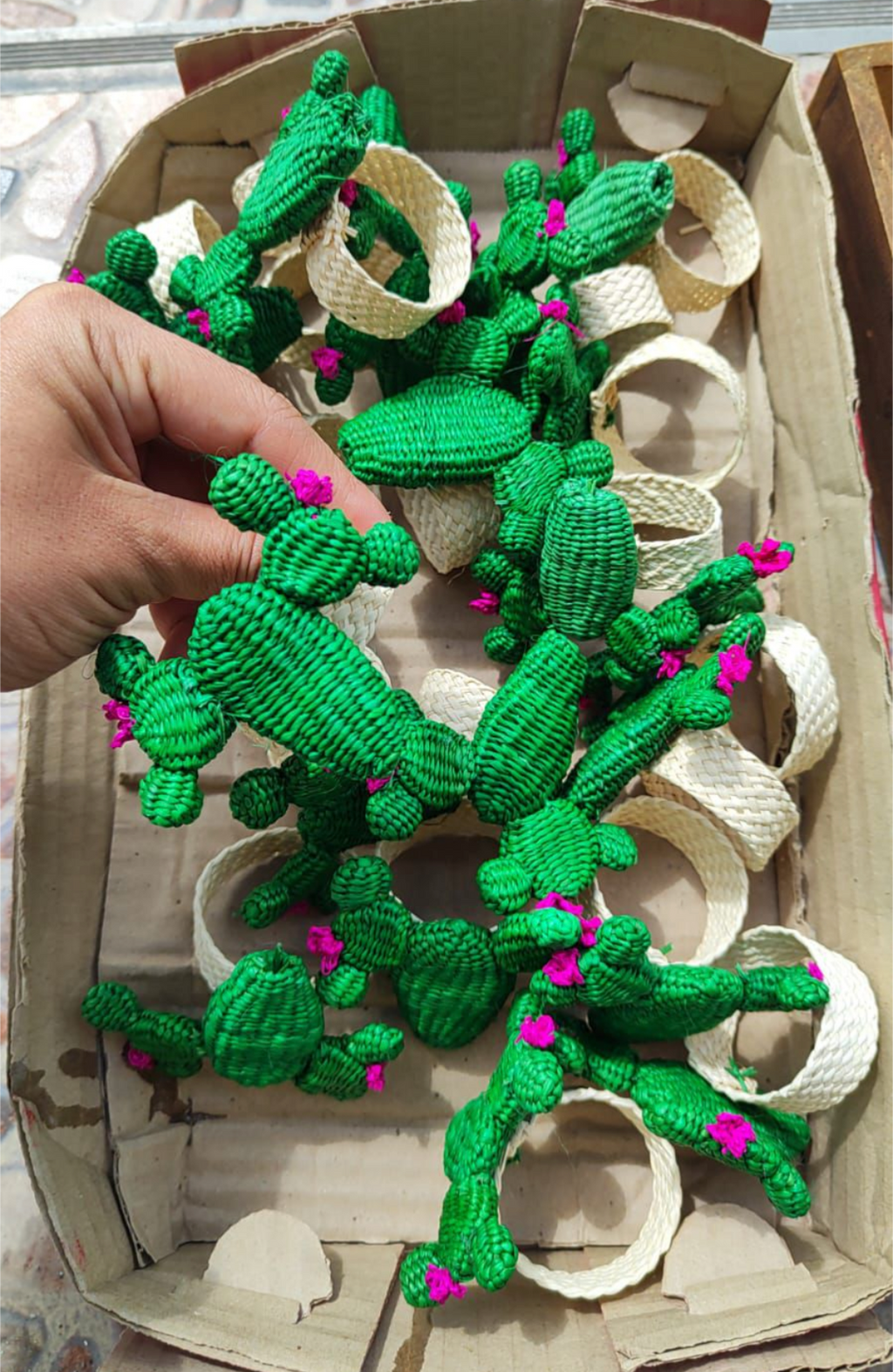 Cactus Handwoven Iraca Napkin Ring