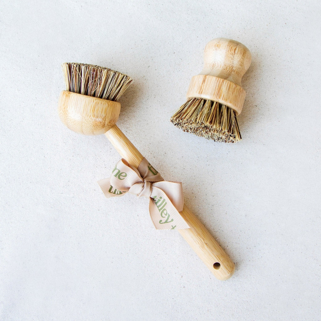 Tilley + Me Set of 2Sustainable Bamboo Pot Scrubber - Tough on Stains, Gentle on Earth