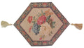 DaDa Bedding Breath of Spring Colorful Floral Beige Brown Tapestry Dining Table Runner (3089)