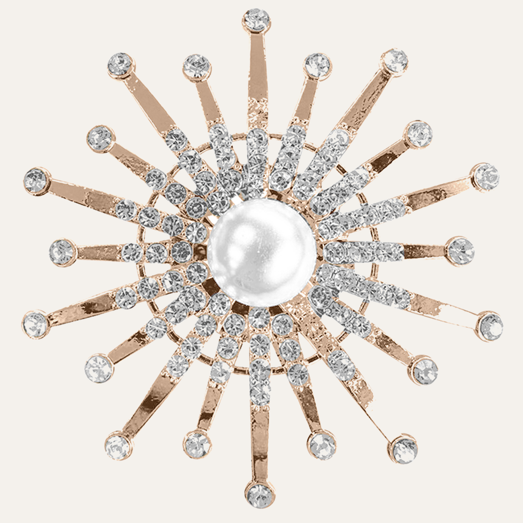 Golden Blossom – Napkin Rings in Gold Floral Pearl Design, Elegant Decorative Dining Table Décor