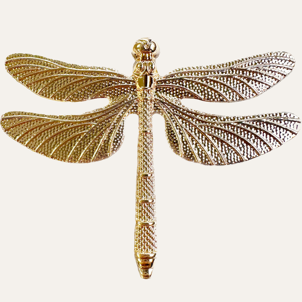 Golden Wings – Napkin Rings in Gold Dragon Fly Design, Elegant Decorative Dining Table Décor